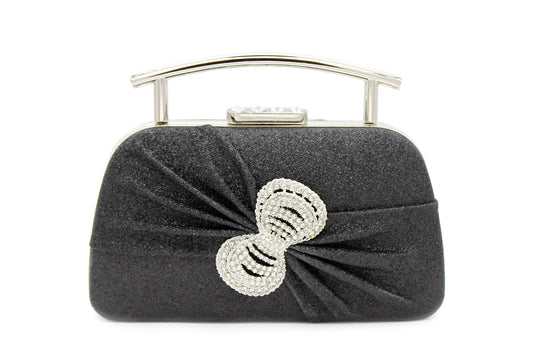 Frosted Glittering Black Prom and Cocktail Handbag