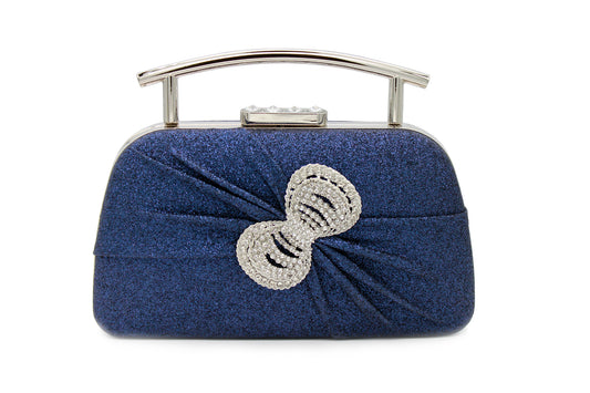 Frosted Glittering Blue Prom and Cocktail Handbag