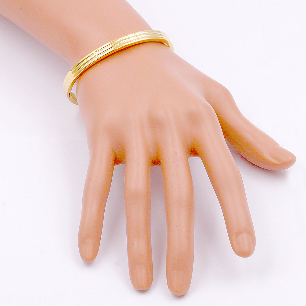 Gold Plated Streamline Stainless Steel Bangle