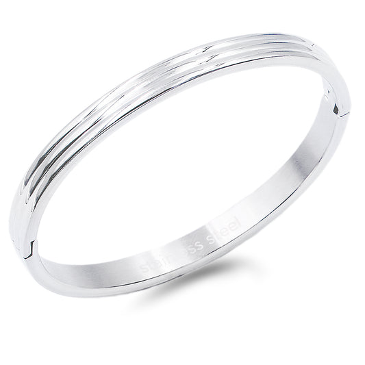 Streamline Stainless Steel Bangle