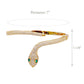 Lavencious Fashion Snake Hinged Bangle Bracelets for Women - Gold