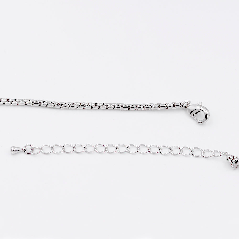 Teardrop Open Dangle Pendant Necklace with Trendy AAA Cubic Zirconia