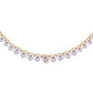 Lavencious Gold Plated with Clear AAA CZ Tennis Necklace