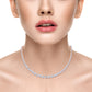 Lavencious Rose Gold Plated with Clear AAA CZ Tennis Necklace