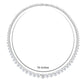 Lavencious Rhodium Plated with Clear AAA CZ Tennis Necklace