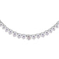 Lavencious Rhodium Plated with Clear AAA CZ Tennis Necklace