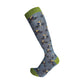 Lavencious Premium Soft and Comfort Bamboo Fiber Knee High Athletic Socks for Men Shoe Size 7-13 - 6 Pairs (Bicycle Pattern)